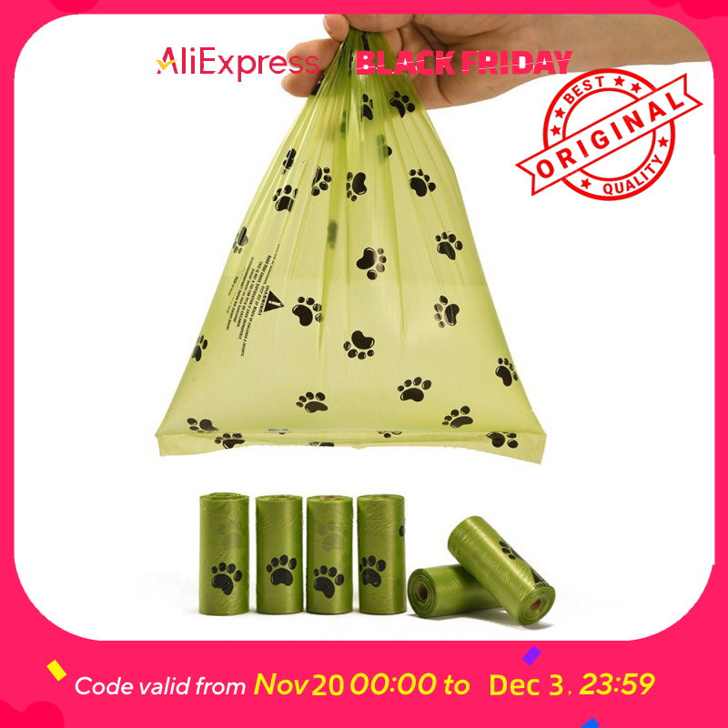 Poop Bag Dispenser - 環境に優しいペット用うんち袋 - 生分解性、香り付き、漏れ防止、犬と猫用、ディスペンサー付き