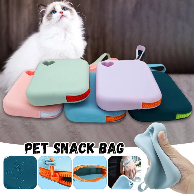 Pet Supplies Rewards - サンオーキッド シリコン製 犬用おやつバッグ ペット用スナックバッグ 旅行用 ポータブル