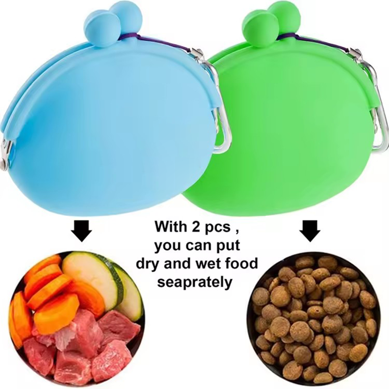 Pet Supplies Rewards - シリコン製ドッグトリーツバッグ ペット用携帯ドッグトレーニングウエストバッグ アウトドアフィーダー 子犬用スナックポーチ フードご褒美収納バッグ ペット用品