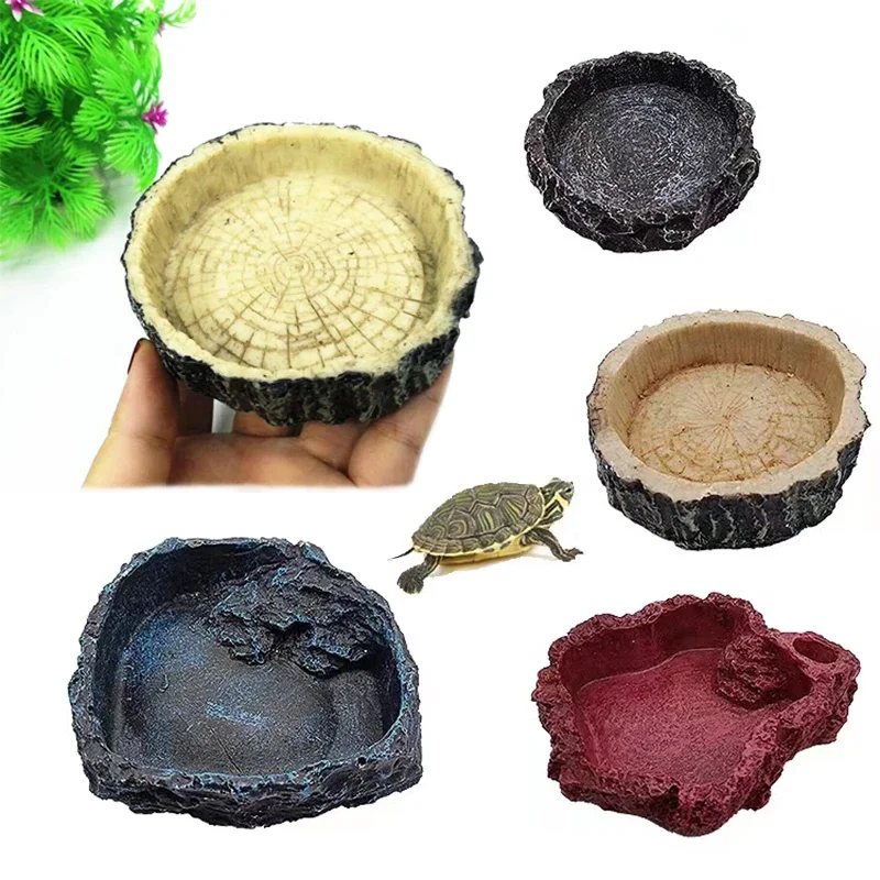 Pet Supplies Fish - ペット爬虫類フィーダーボウル樹脂水族館盆地食品水ポット爬虫類カメカメサソリトカゲカニ用品ドロップシッピング