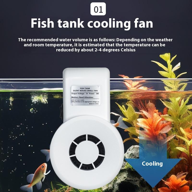 システムUSB調整可能風速クーラー水槽用品ミニ水槽冷却ファン - Pet Supplies Fish のレビューと価格