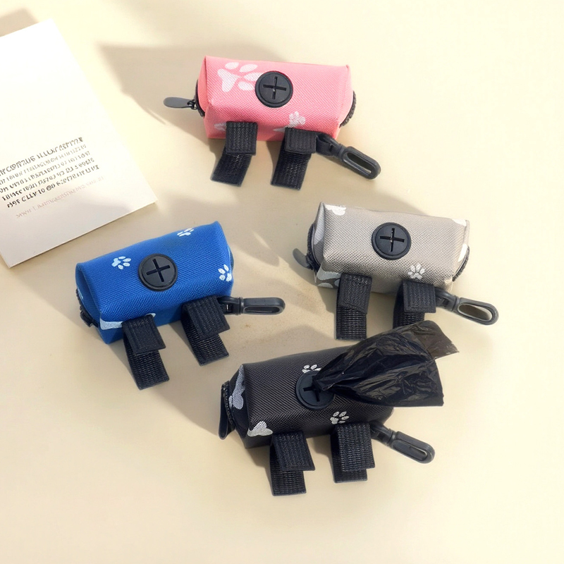 新しいキャンバス製犬用うんち袋ホルダー、カラビナクリップ付き - Poop Bag Dispenser のレビューと価格