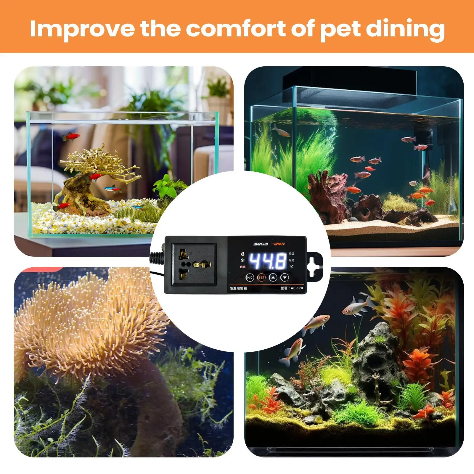 爬虫類タンク用サーモスタット LED ディスプレイデジタルペ - Pet Supplies Uk のレビューと価格