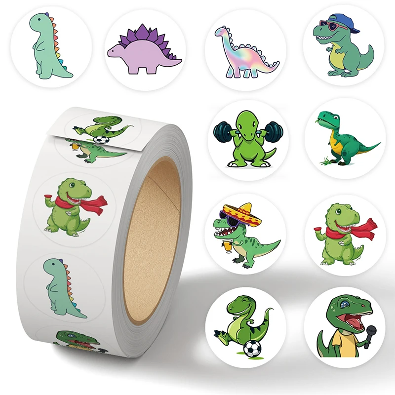 500 個漫画恐竜ロールステッカー学用品子供学習報酬デカール - Pet Supplies Rewards のレビューと価格