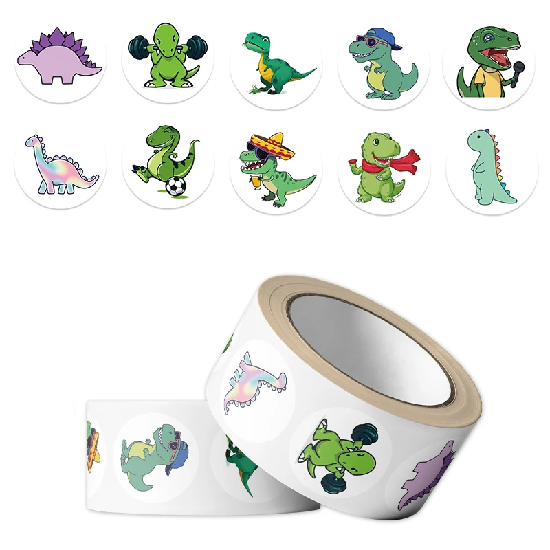 500 個漫画恐竜ロールステッカー学用品子供学習報酬デカール - Pet Supplies Rewards のレビューと価格