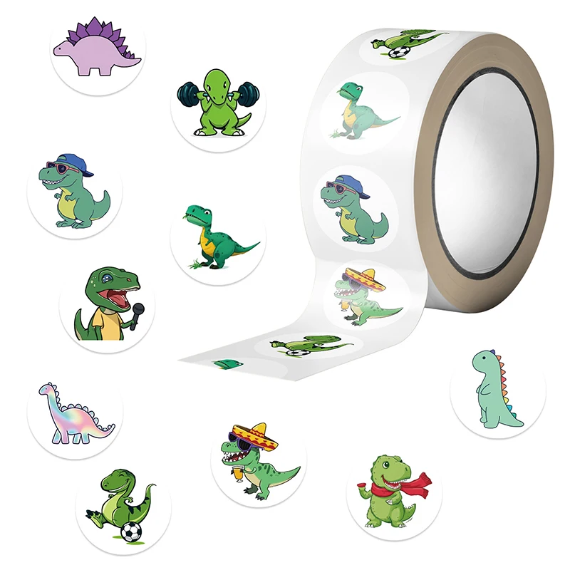 500 個漫画恐竜ロールステッカー学用品子供学習報酬デカール - Pet Supplies Rewards のレビューと価格