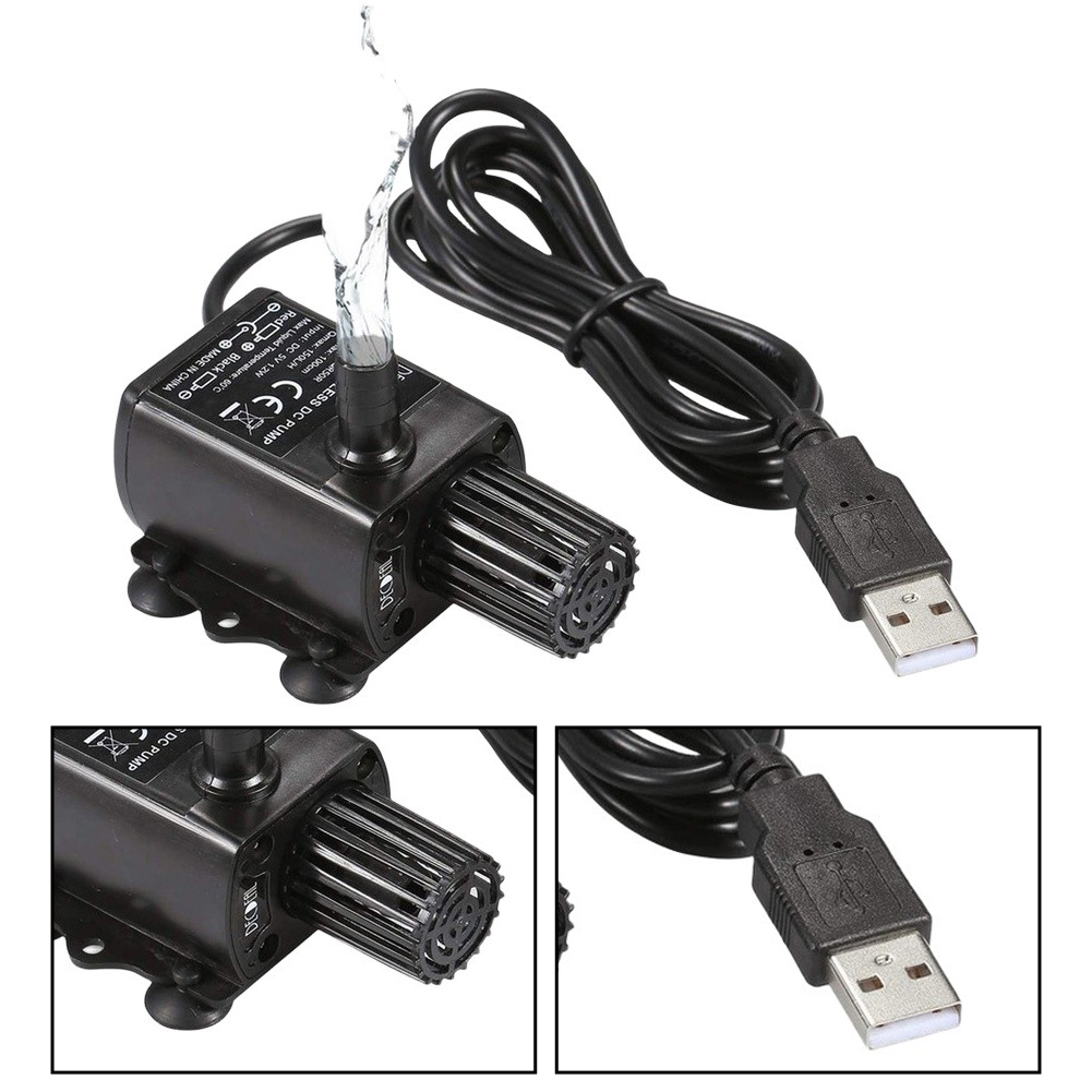 5V USBブラシレス水中ポンプ、ゴム製吸盤と取り外し可能な - Fish Tank Filter Pump のレビューと価格
